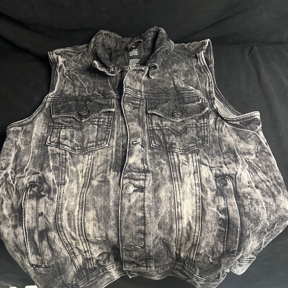 Black Denim Vest-GS 115 denim-size medium-#413 - Picture 1 of 3